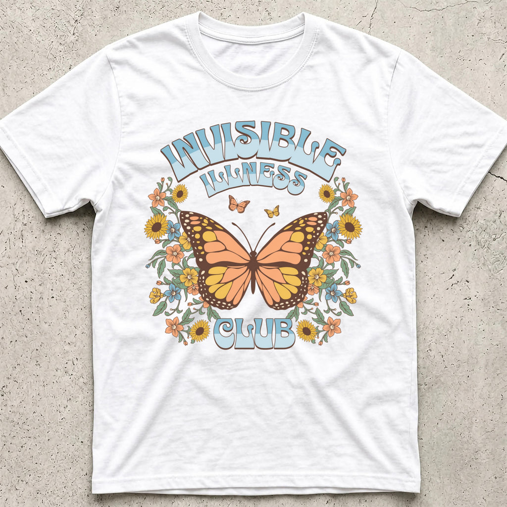 Invisible Illness Club Butterfly T-Shirt