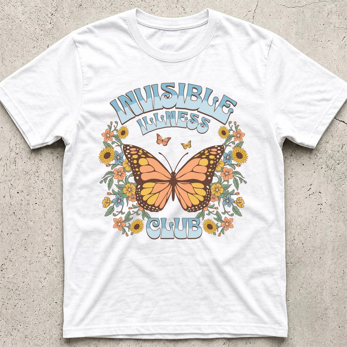 Invisible Illness Club Butterfly T-Shirt