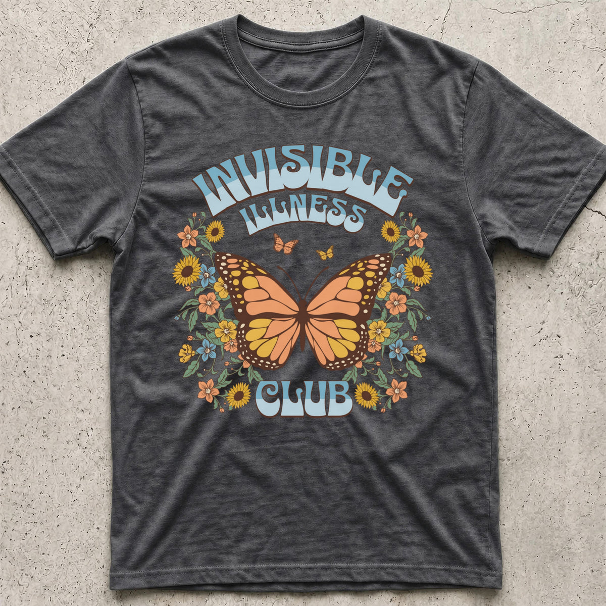 Invisible Illness Club Butterfly T-Shirt