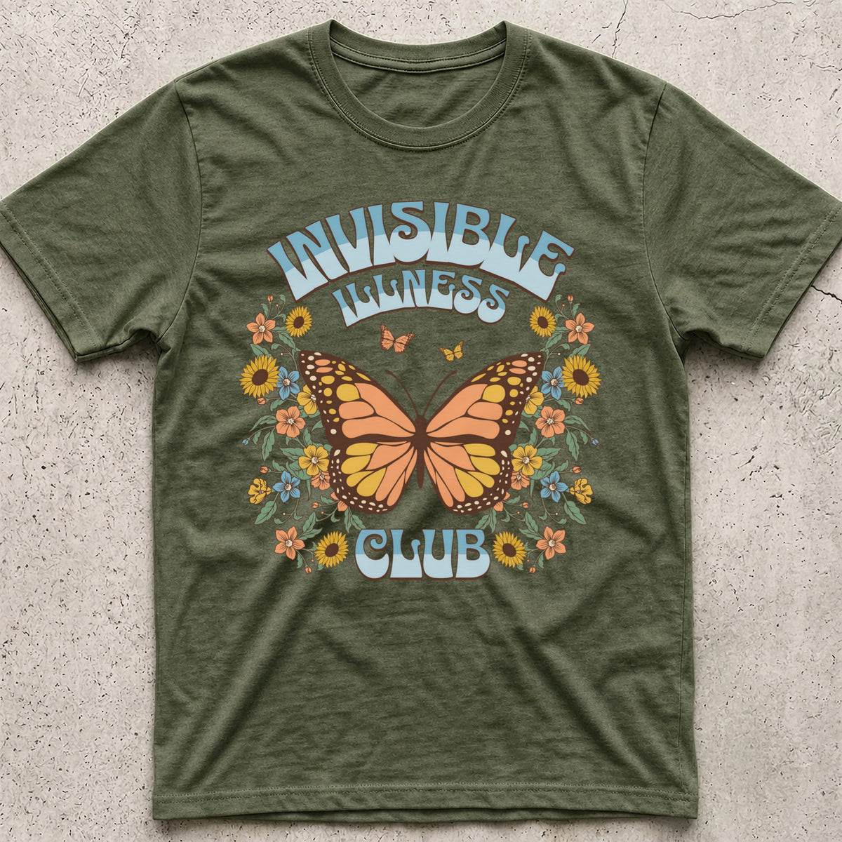 Invisible Illness Club Butterfly T-Shirt