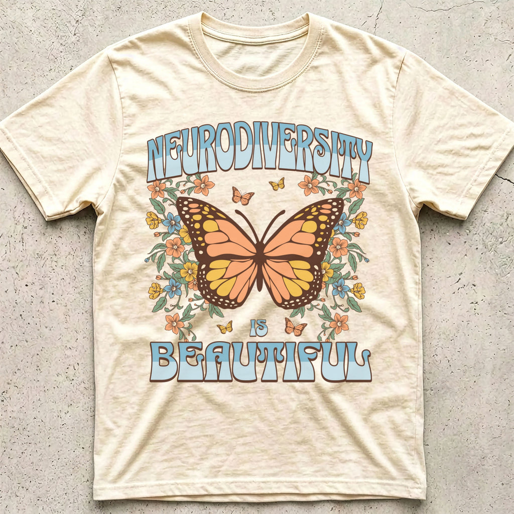Neurodiversity is Beautiful Butterfly T-Shirt