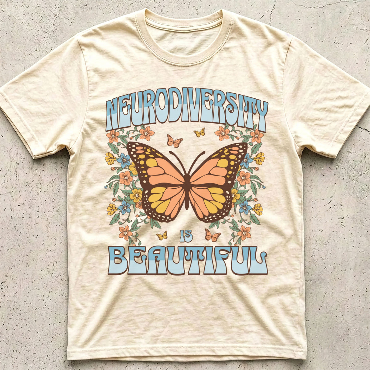 Neurodiversity is Beautiful Butterfly T-Shirt