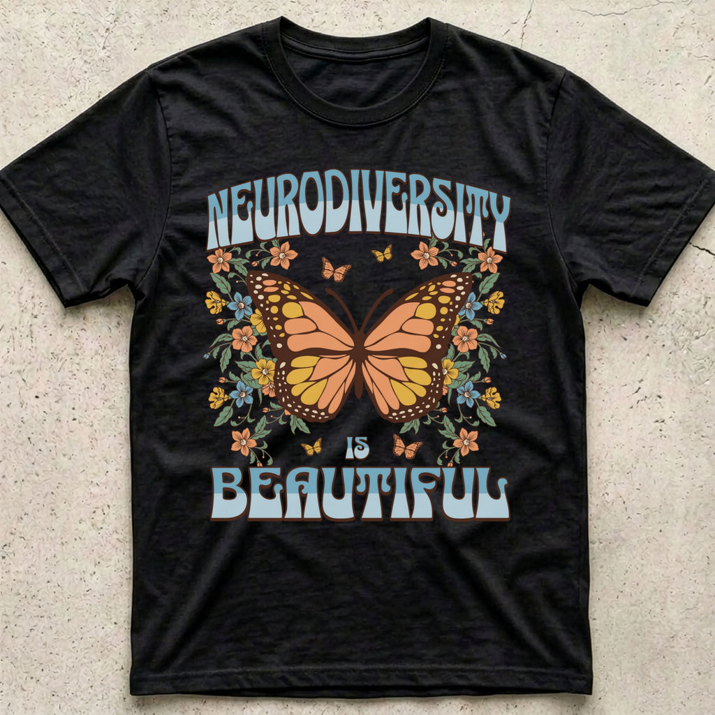 Neurodiversity is Beautiful Butterfly T-Shirt