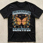 Neurodiversity is Beautiful Butterfly T-Shirt