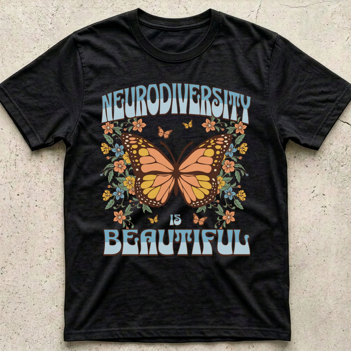 Neurodiversity is Beautiful Butterfly T-Shirt