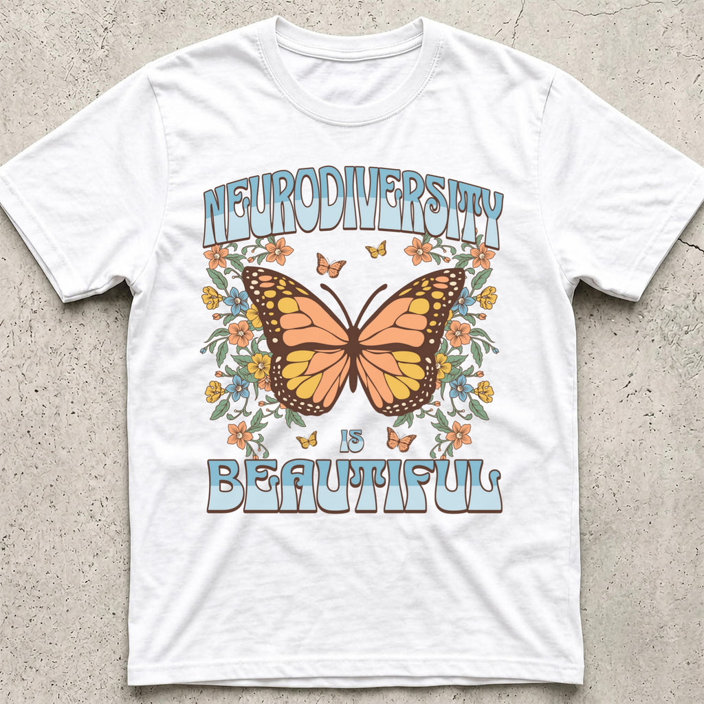 Neurodiversity is Beautiful Butterfly T-Shirt