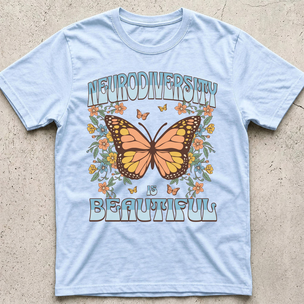 Neurodiversity is Beautiful Butterfly T-Shirt