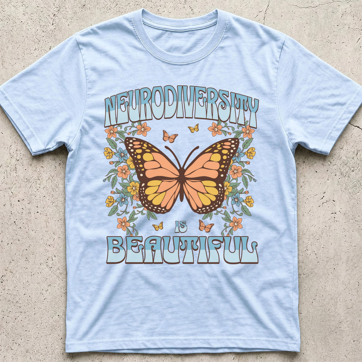 Neurodiversity is Beautiful Butterfly T-Shirt