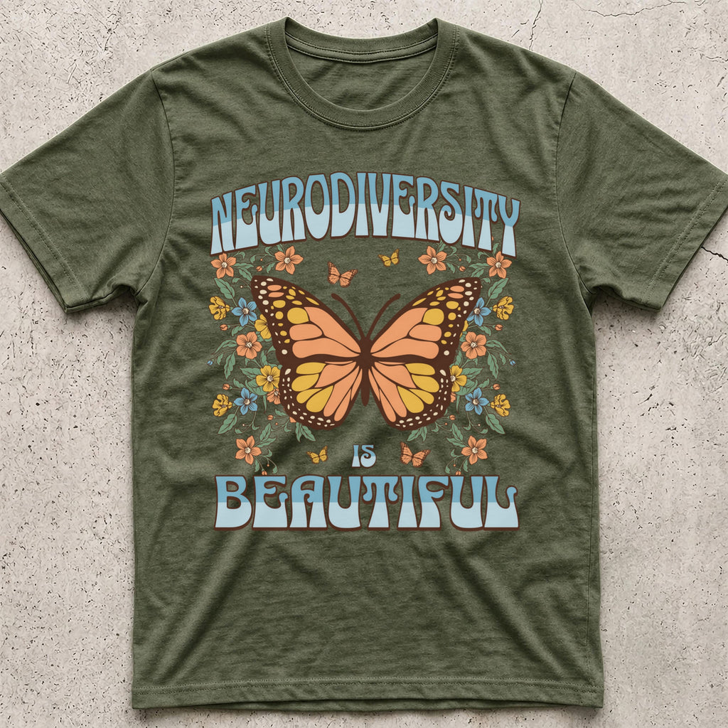 Neurodiversity is Beautiful Butterfly T-Shirt