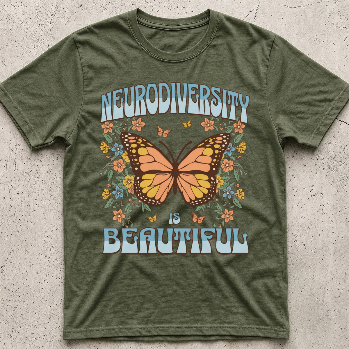 Neurodiversity is Beautiful Butterfly T-Shirt