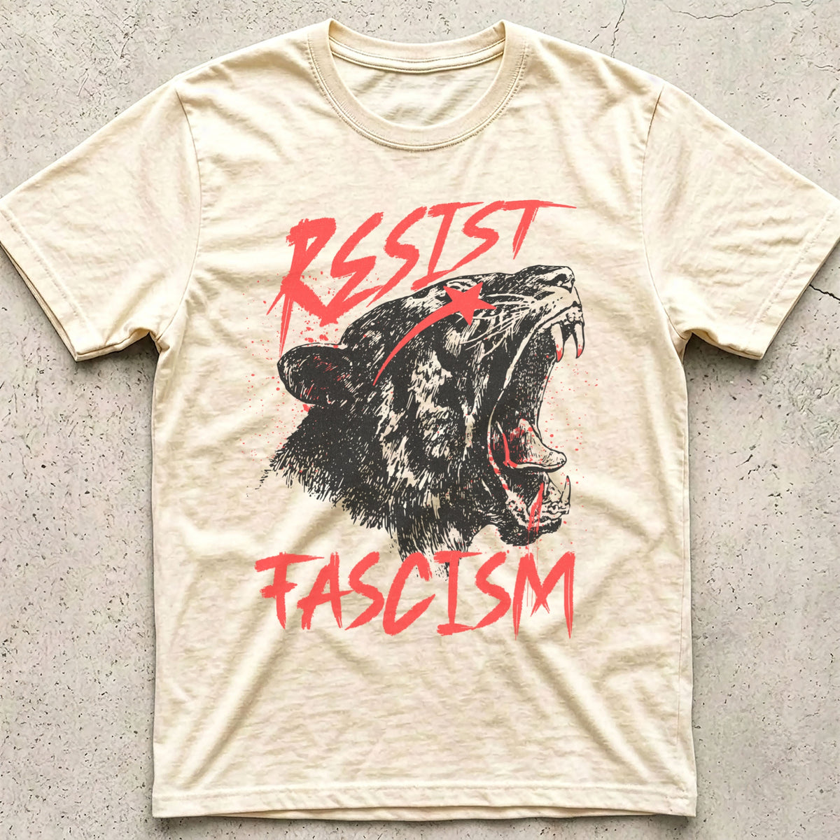Resist Fascism Tiger T-Shirt