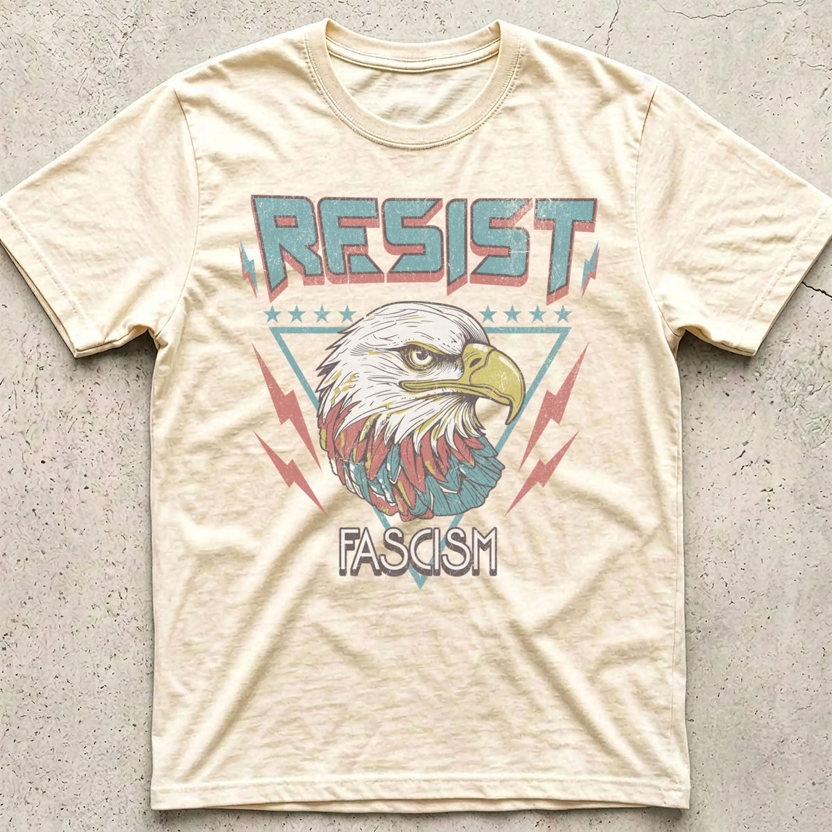 Resist Fascism Vintage Eagle T-Shirt