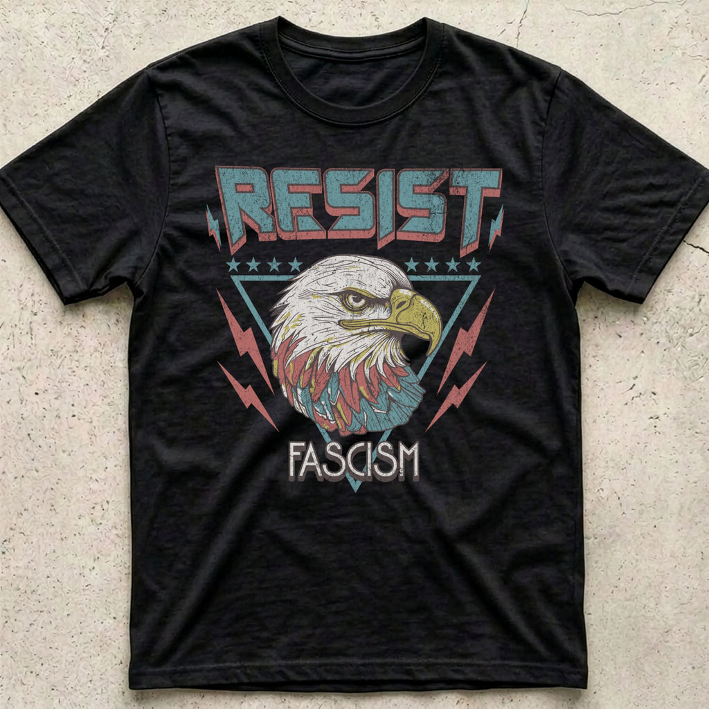 Resist Fascism Vintage Eagle T-Shirt