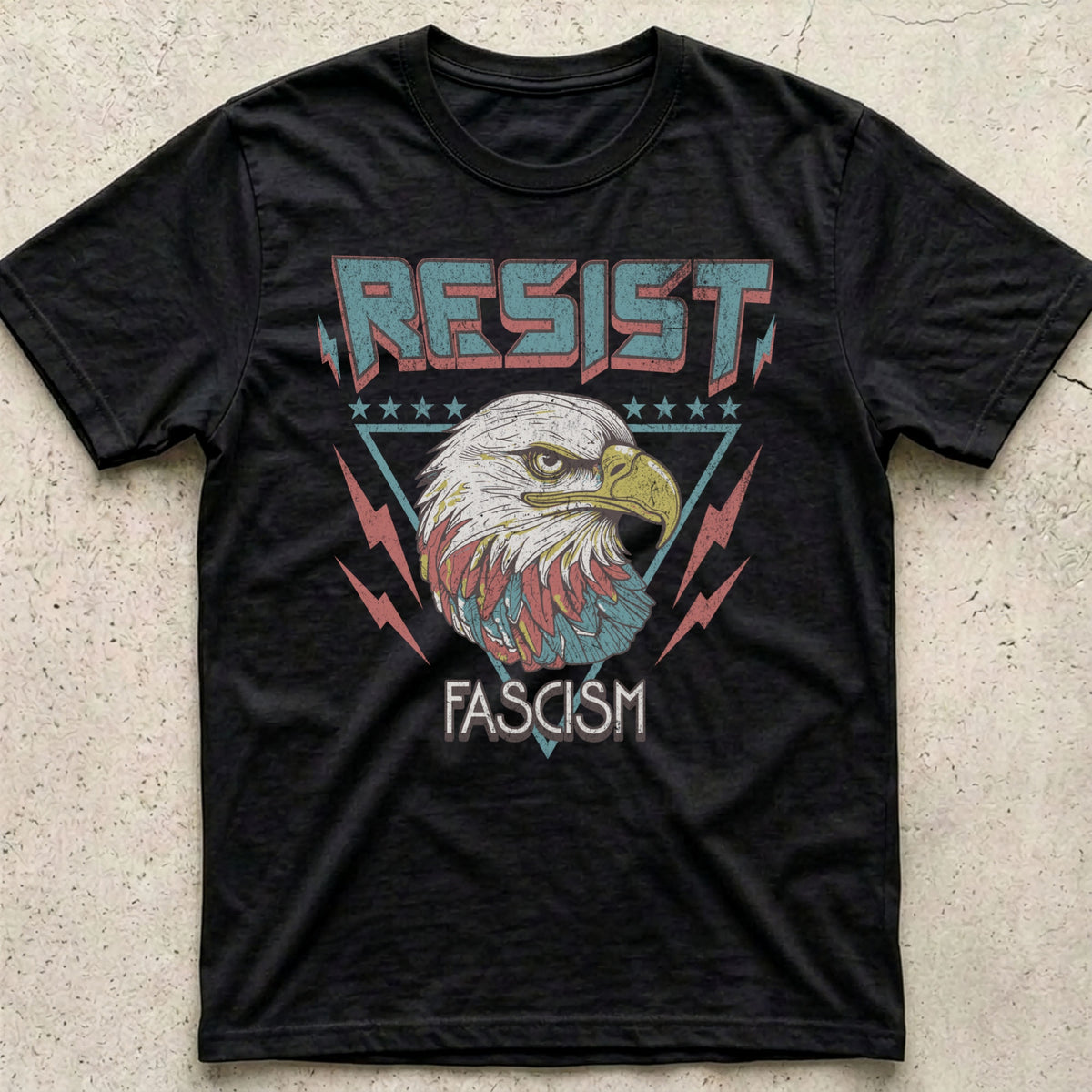 Resist Fascism Vintage Eagle T-Shirt