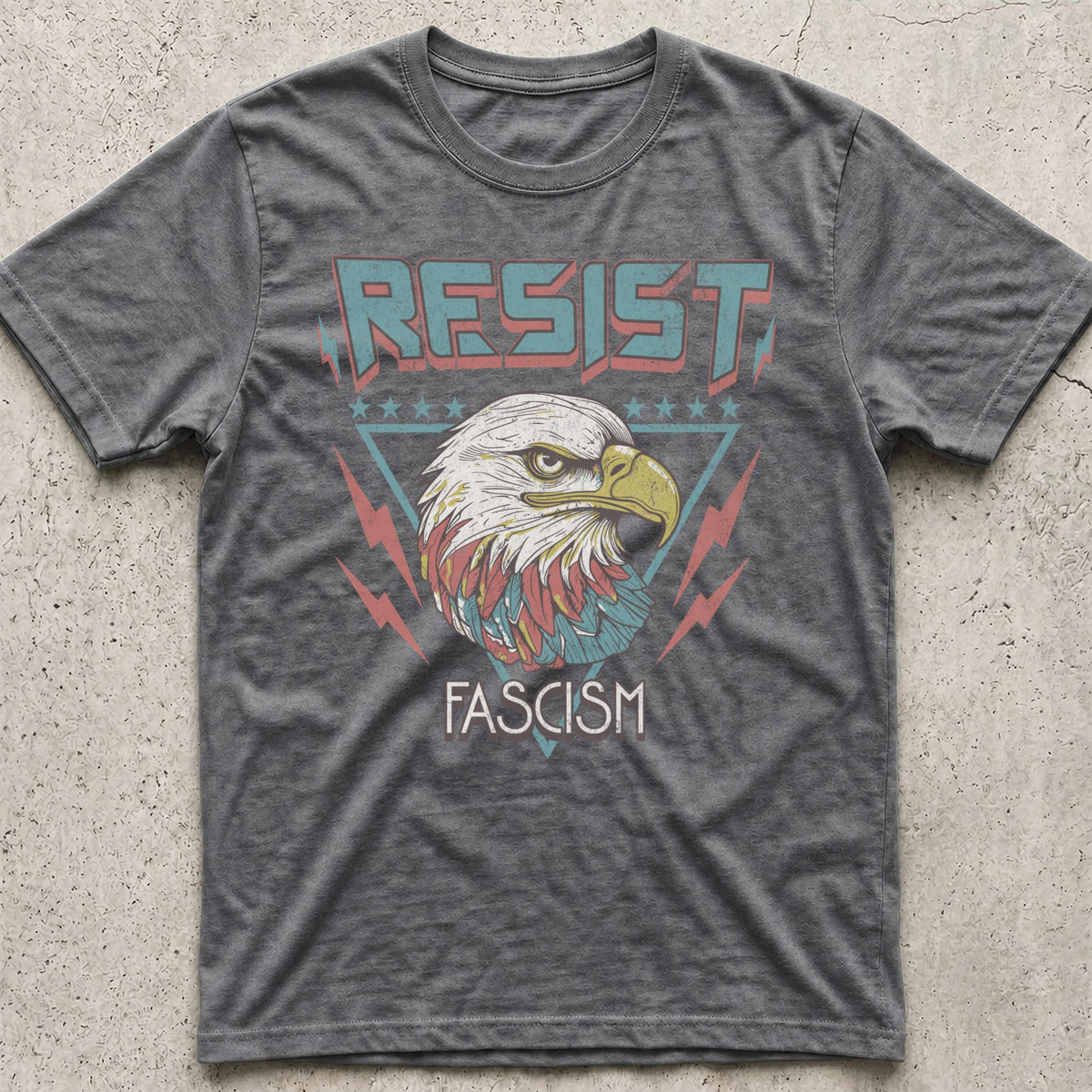 Resist Fascism Vintage Eagle T-Shirt