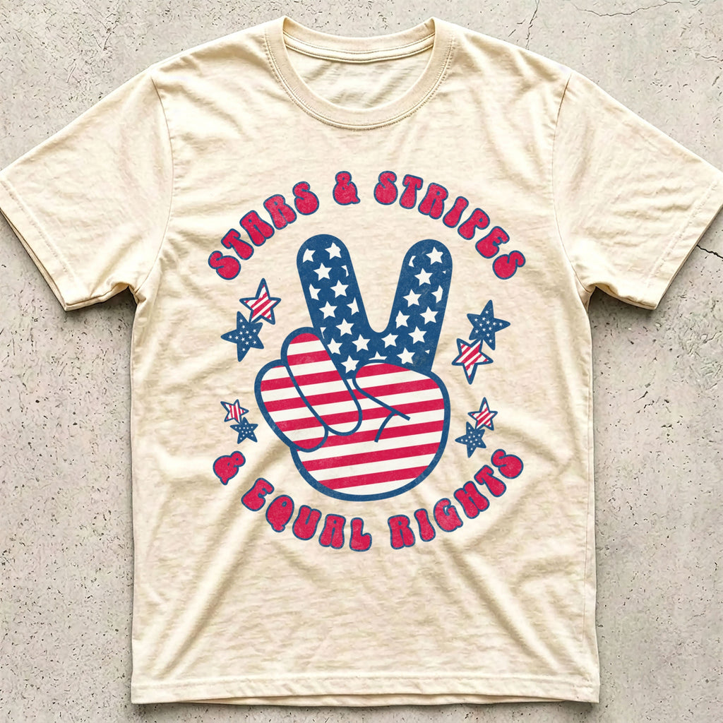 Stars Stripes Equal Rights Distress T-Shirt