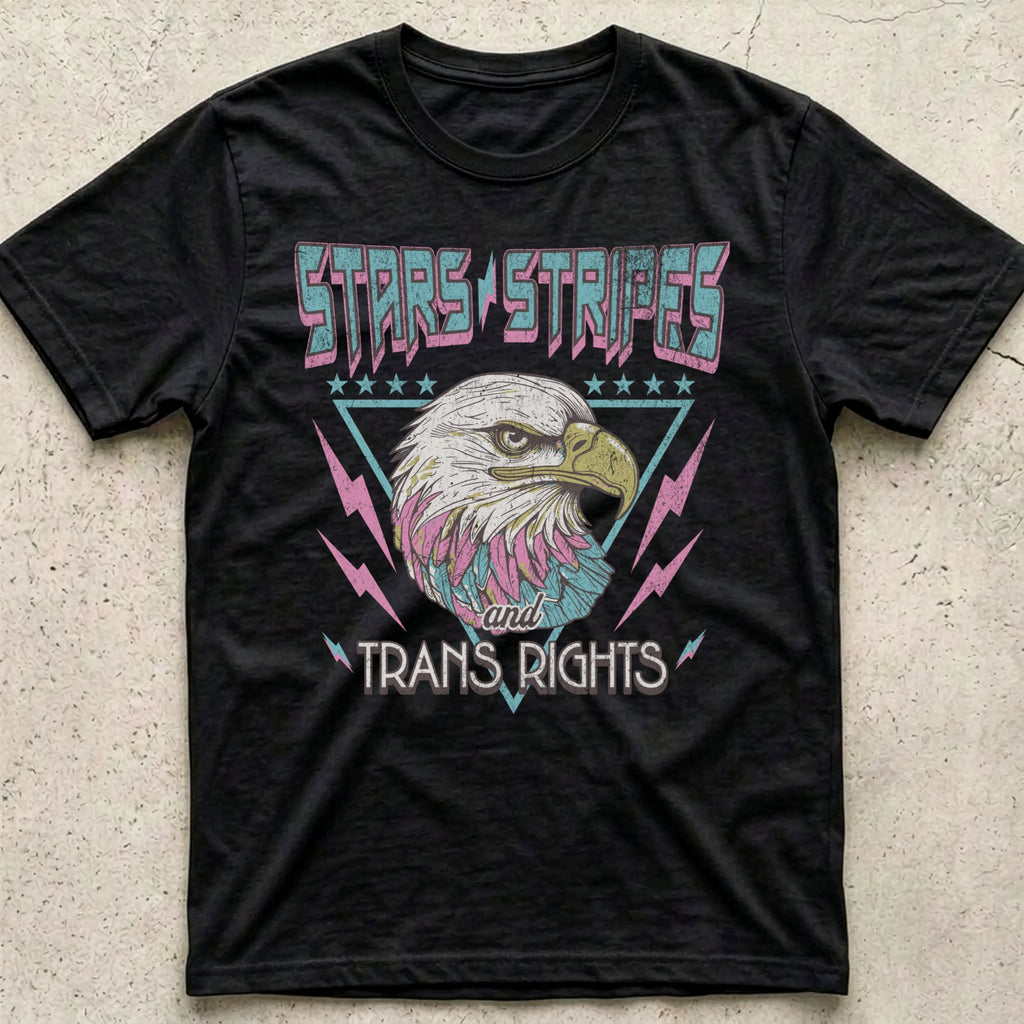 Stars Stripes Trans Rights Eagle T-Shirt