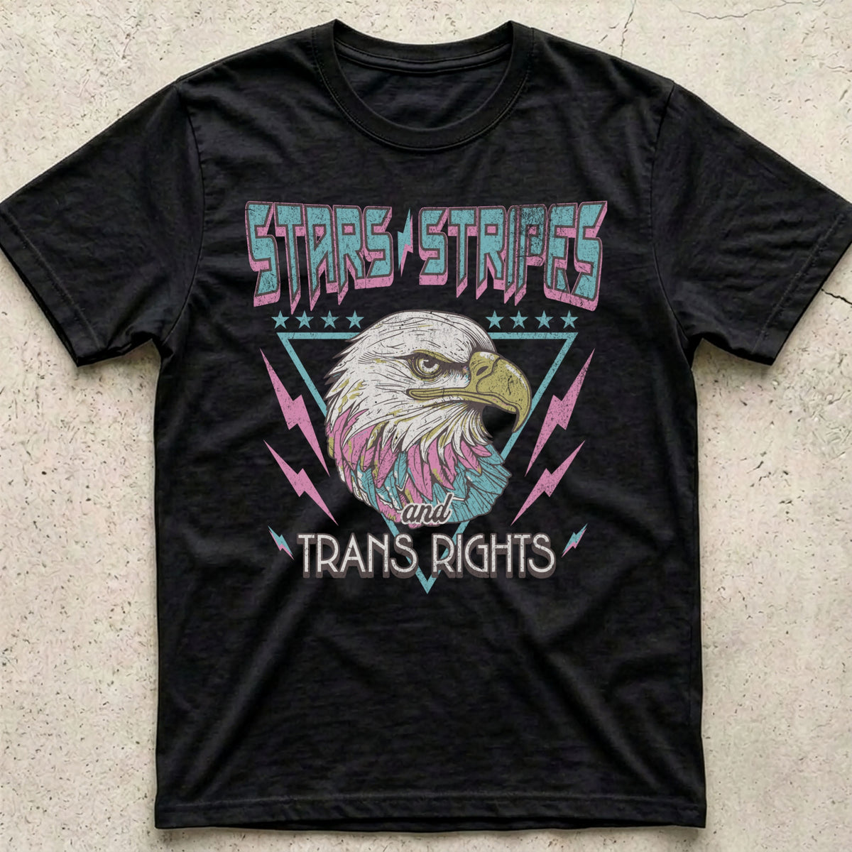 Stars Stripes Trans Rights Eagle T-Shirt