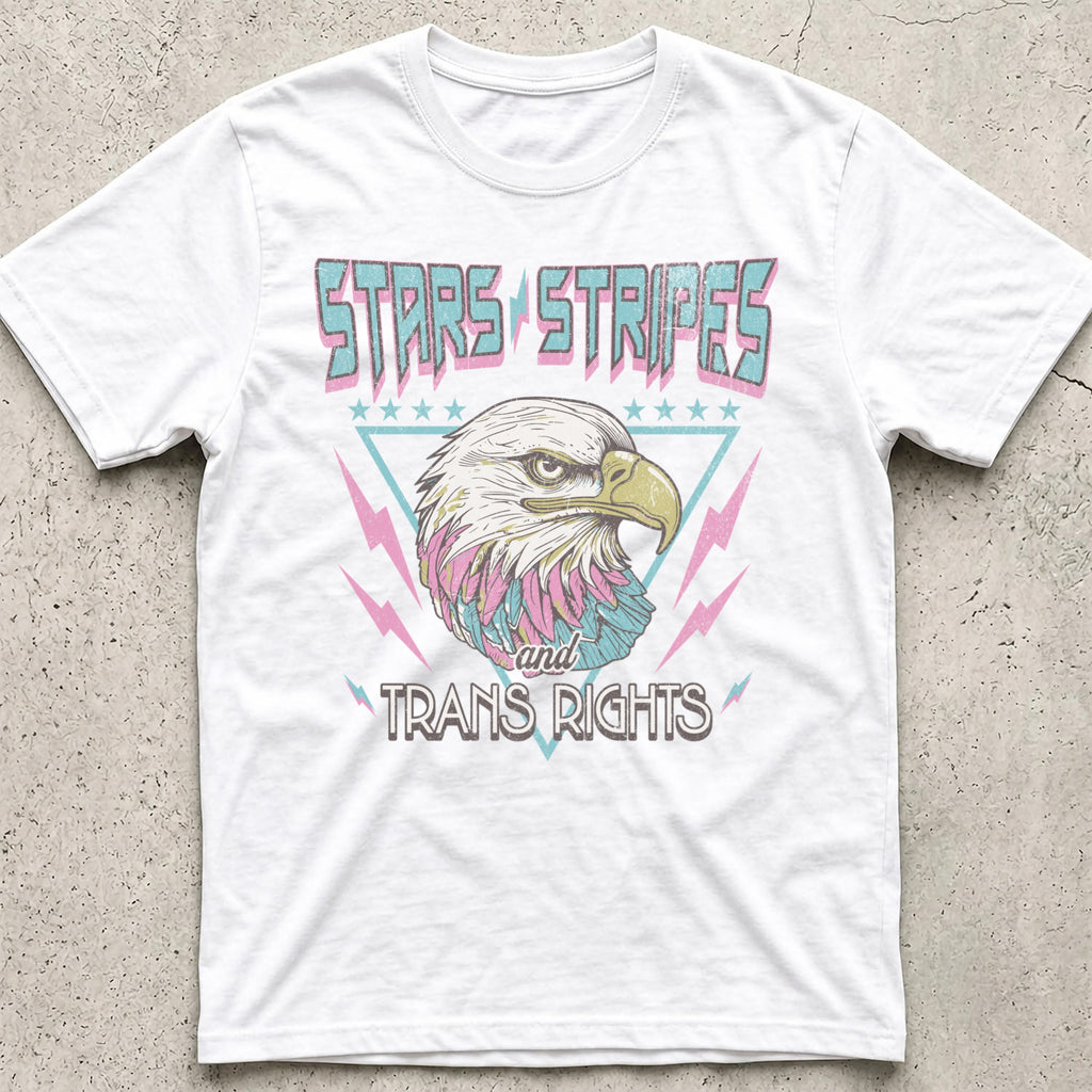 Stars Stripes Trans Rights Eagle T-Shirt