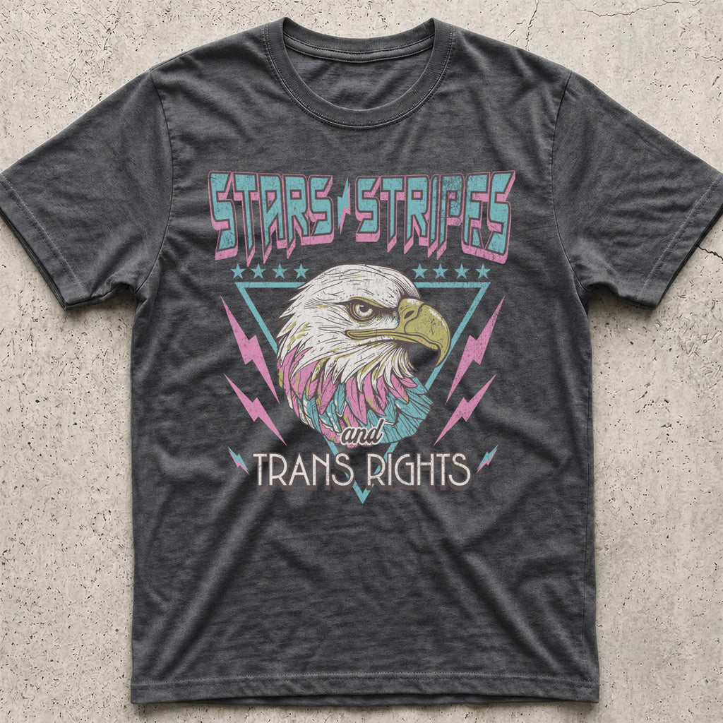 Stars Stripes Trans Rights Eagle T-Shirt