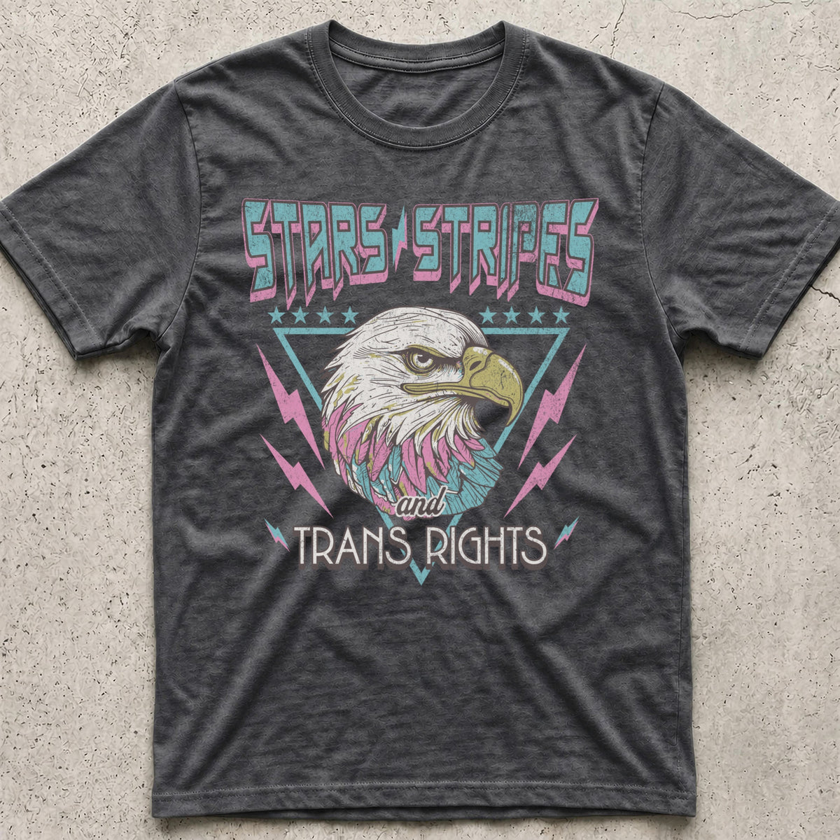 Stars Stripes Trans Rights Eagle T-Shirt