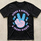 Stars Stripes Trans Rights Peace T-Shirt