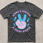 Stars Stripes Trans Rights Peace T-Shirt
