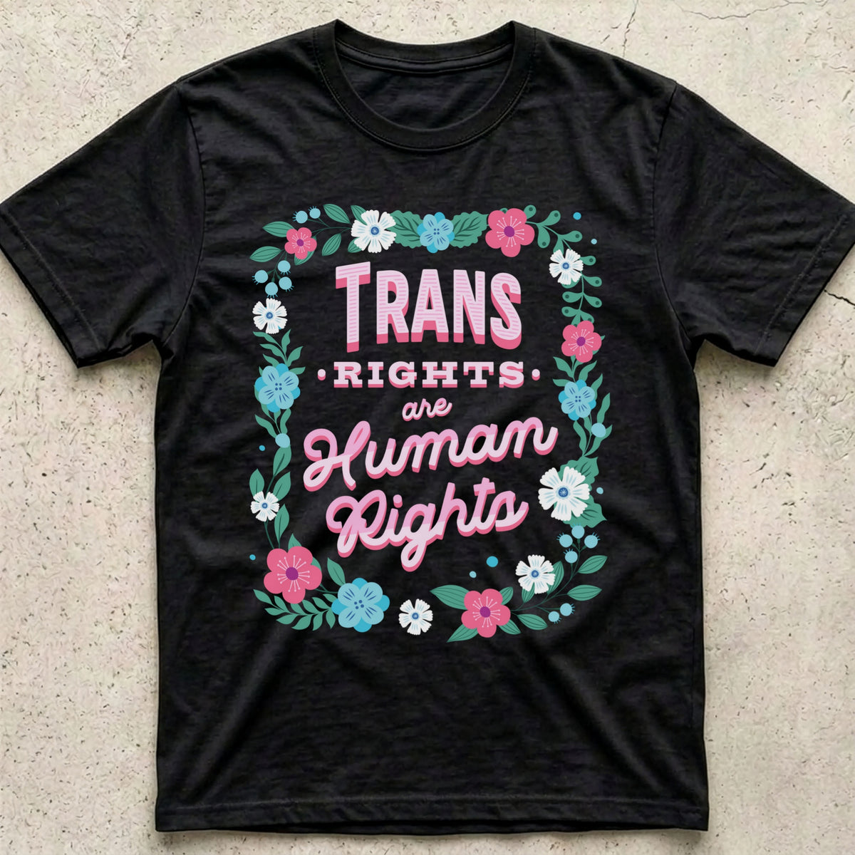 Trans Rights Floral T-Shirt