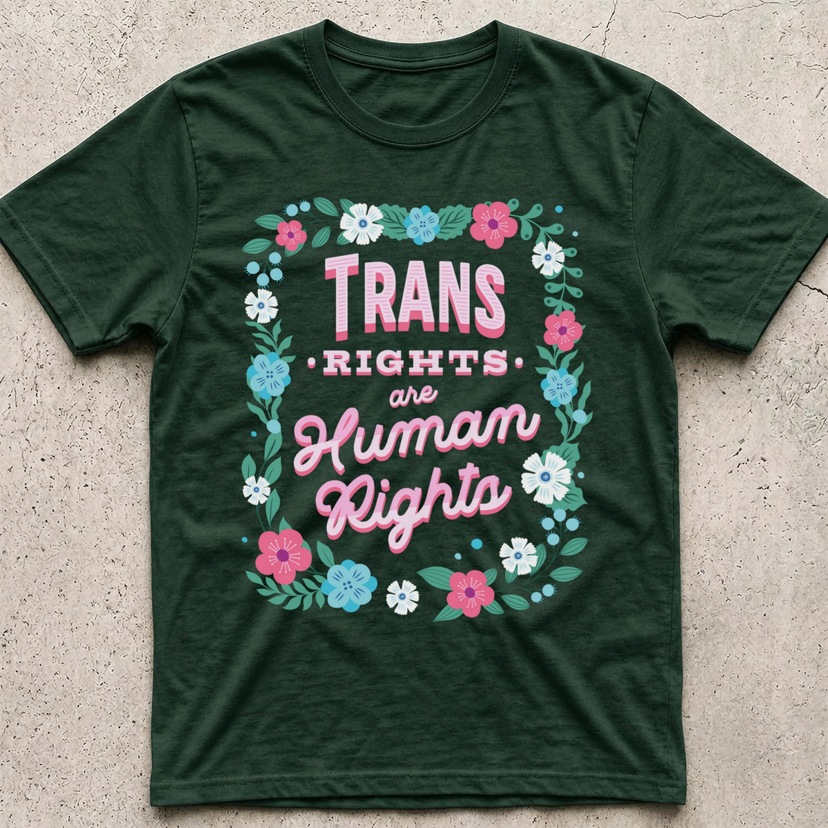 Trans Rights Floral T-Shirt