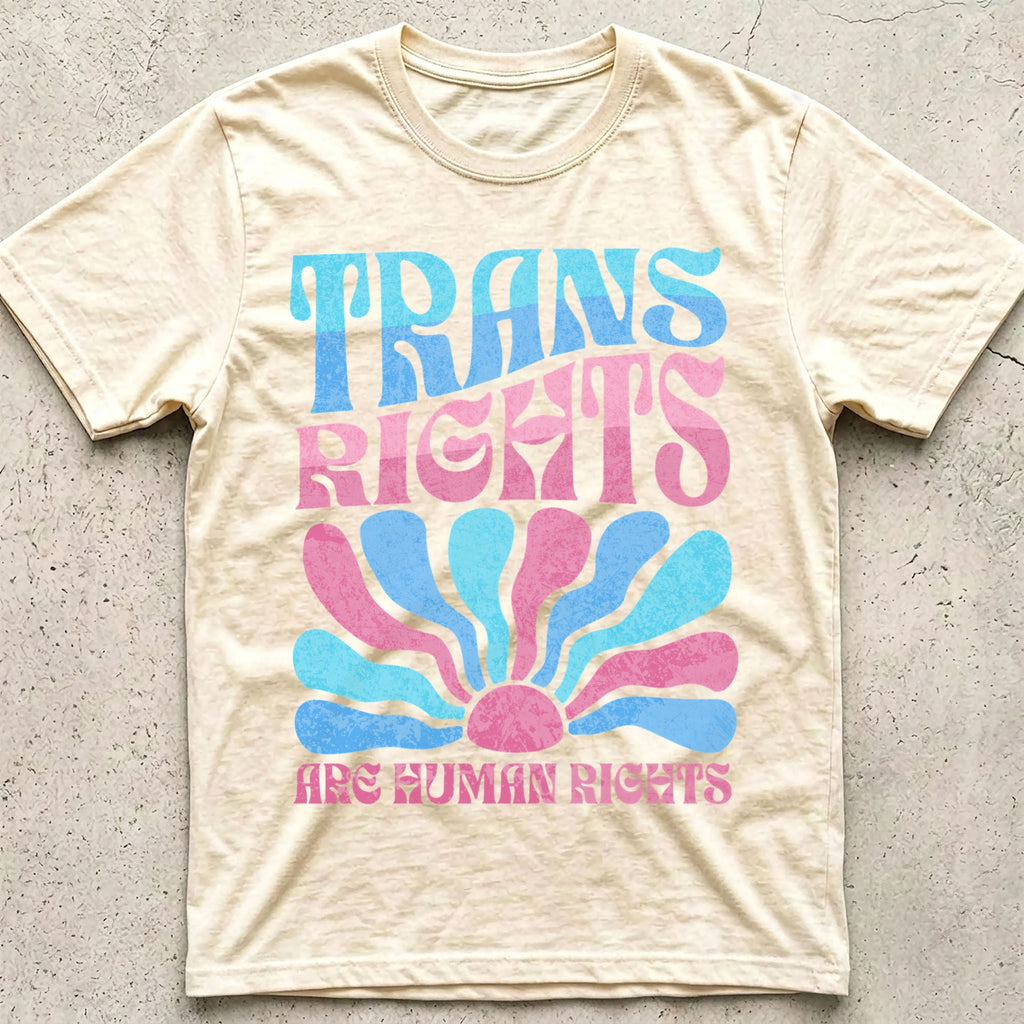 Trans Rights Human Rights Boho T-Shirt