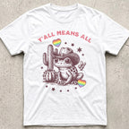 Y'all Means All Frog Distress T-Shirt