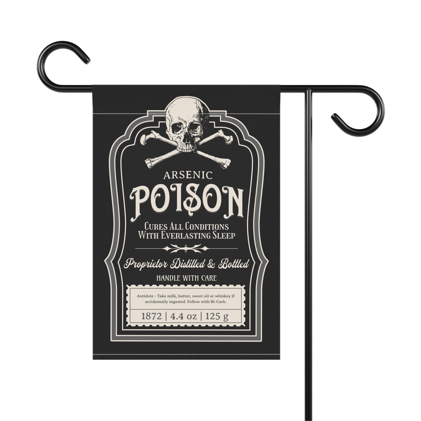 Poison Vintage Halloween Spooky Goth Flag