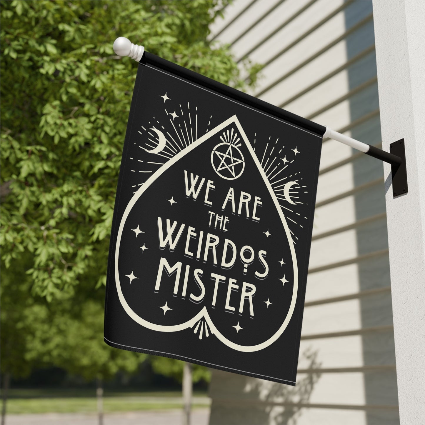 We are the Weirdos Mister - Gothic Witchy Halloween Flag