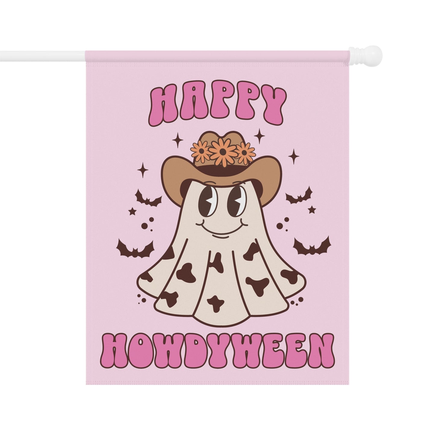 Happy Howdyween - Cute Ghost Western Halloween Flag