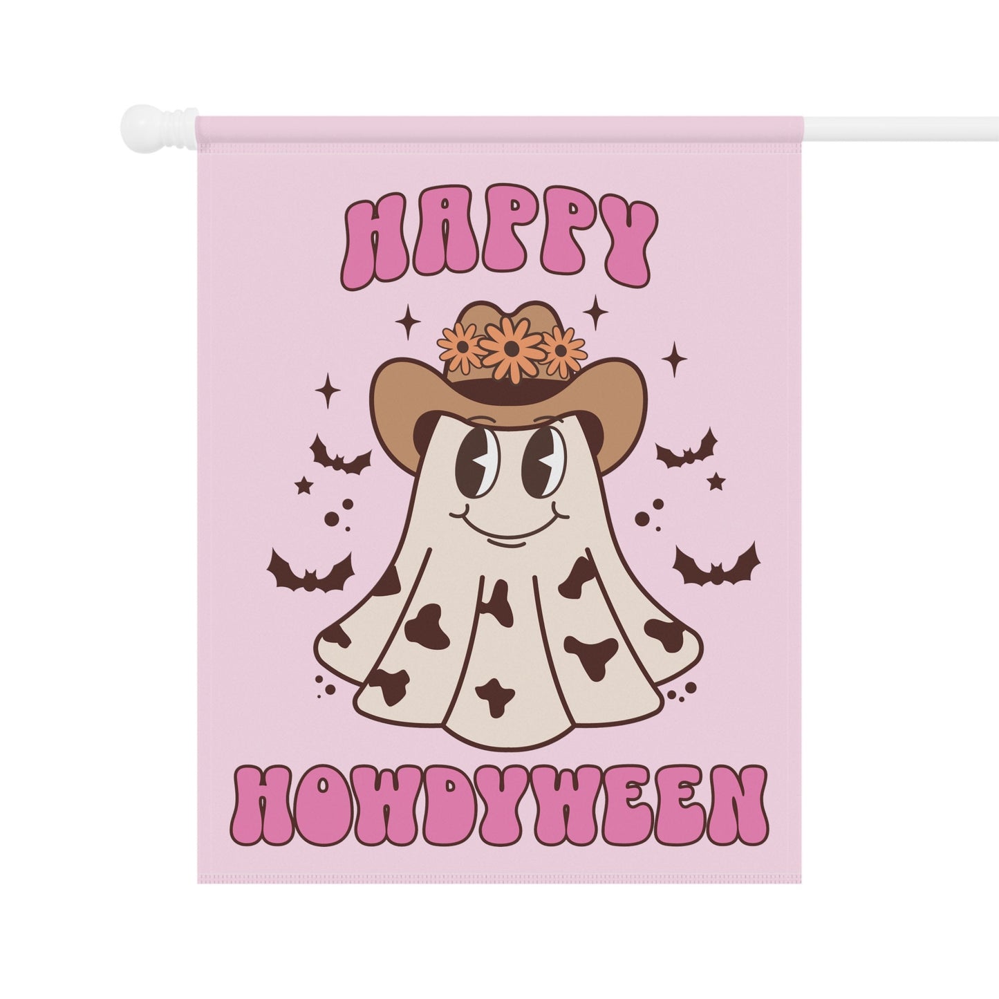 Happy Howdyween - Cute Ghost Western Halloween Flag