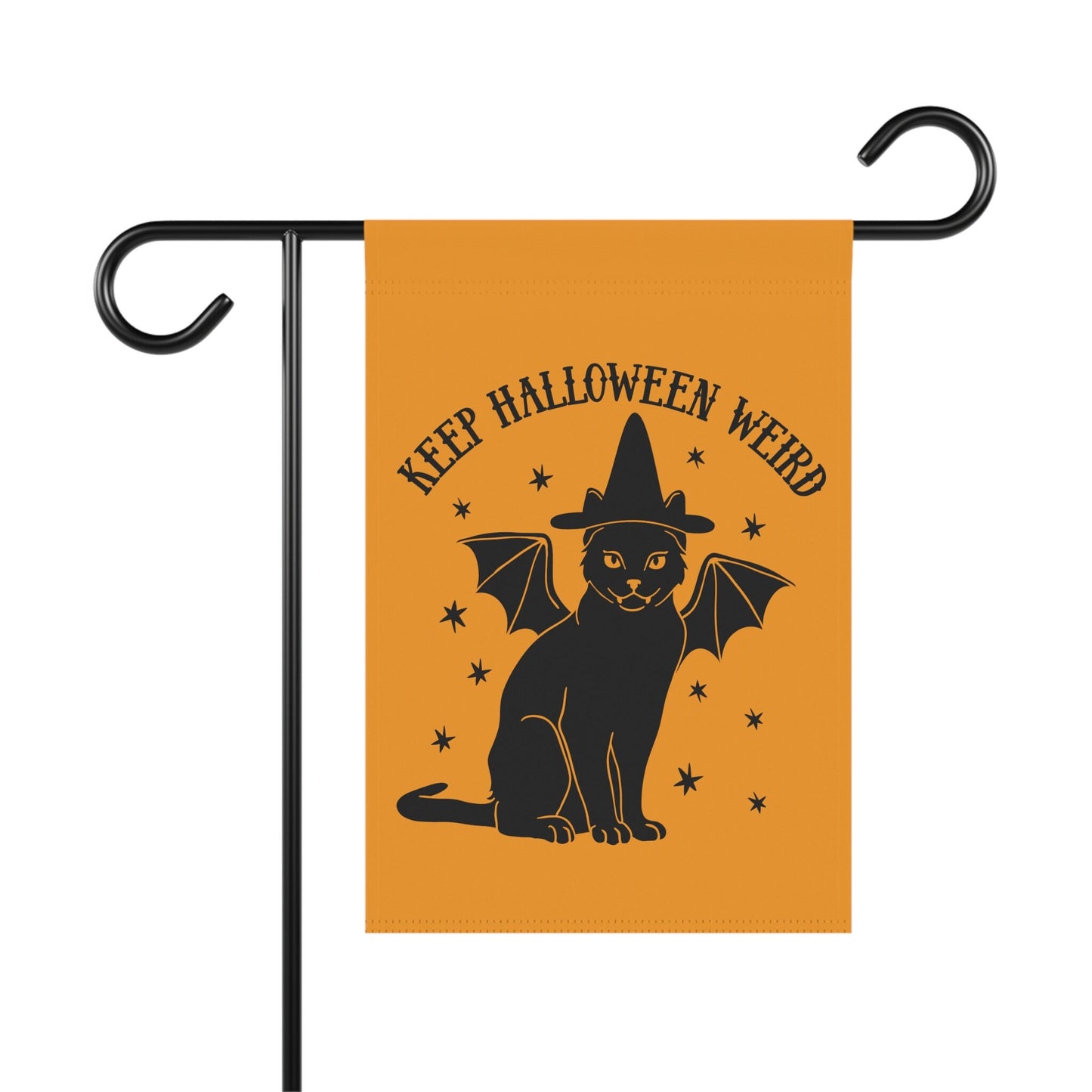 Keep Halloween Weird - Vintage Black Cat Bat Witchy Flag