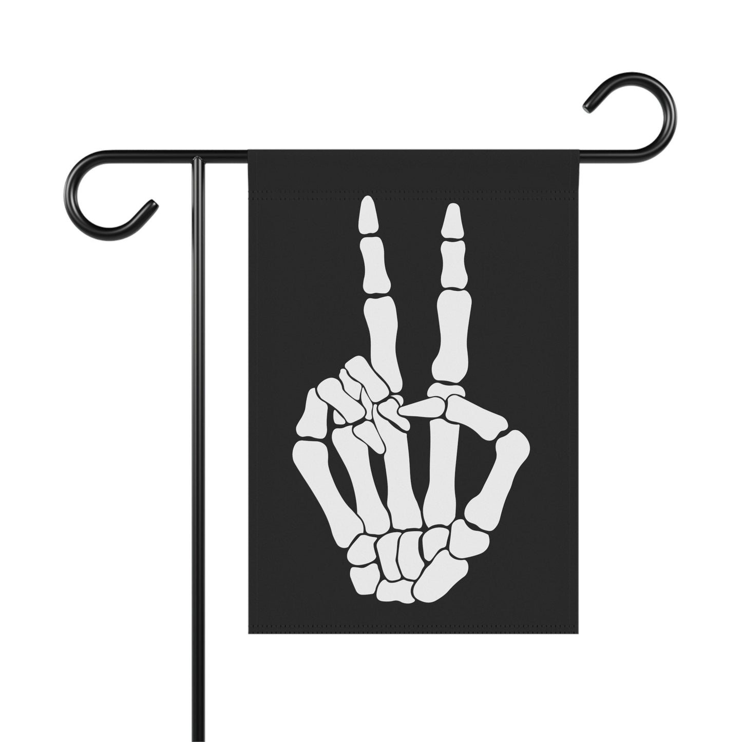 Skeleton Peace Sign - Spooky Emo Halloween Flag