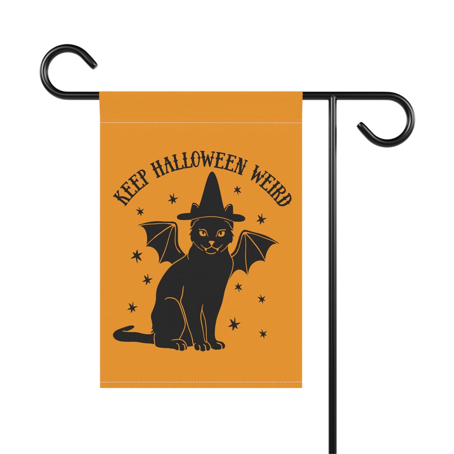 Keep Halloween Weird - Vintage Black Cat Bat Witchy Flag