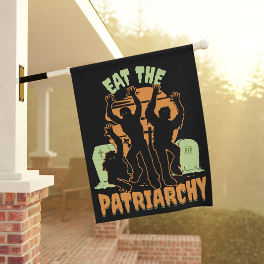 feminist garden flag pro choice flag with halloween zombies