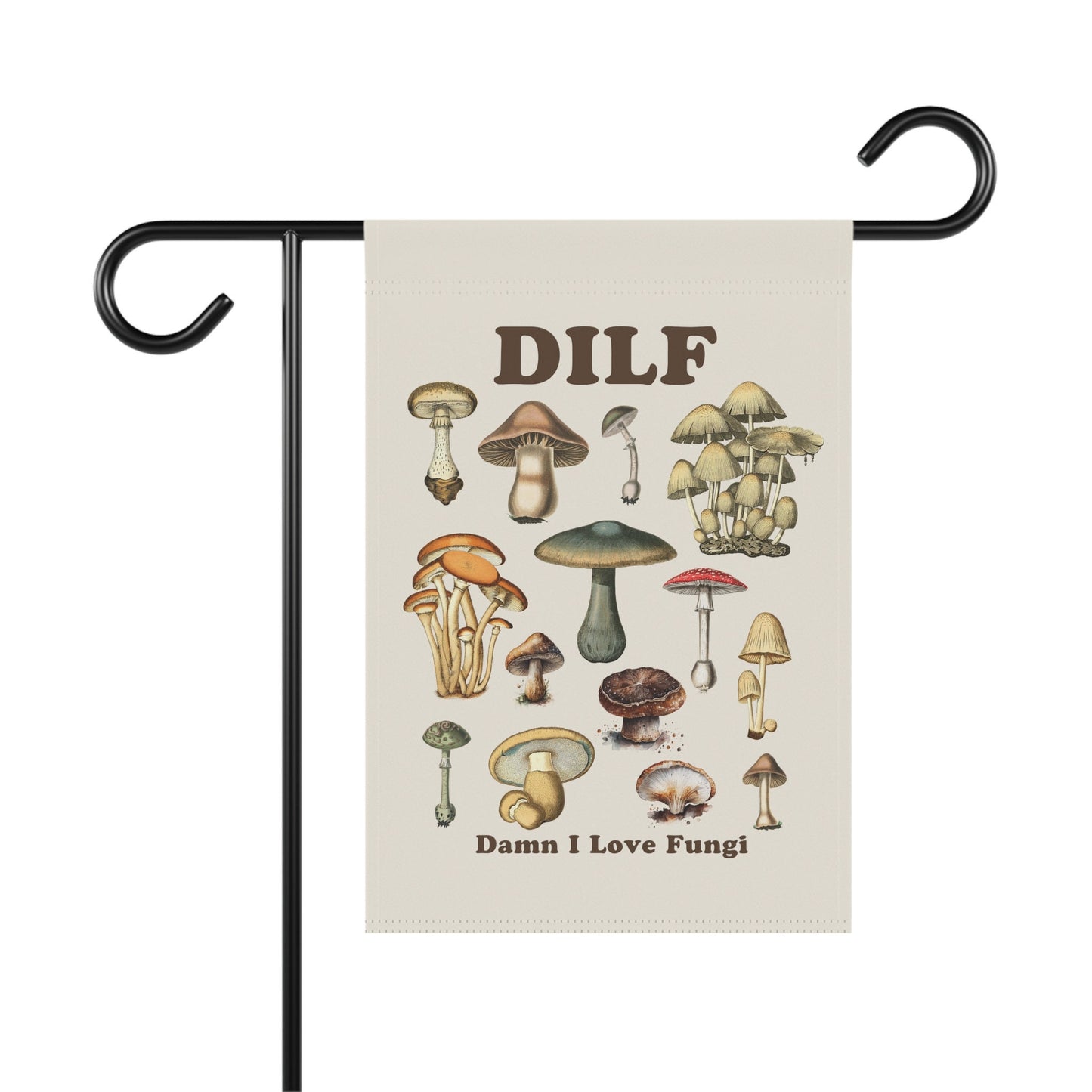 DILF Damn I Love Fungi - Vintage Mushroom Flag